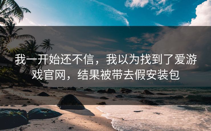 我一开始还不信，我以为找到了爱游戏官网，结果被带去假安装包
